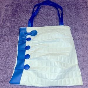 Royal blue and white hand shoulder bag brand new only $15